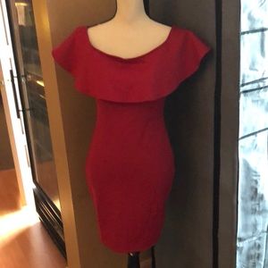 Guess red evening dress